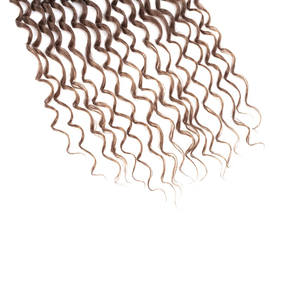 DoeSeor Cabello de ganchillo Goddess Locs de 18 pulgadas, 8 paquetes de extensiones de cabello sintético suave con rizos profundos para mujeres
