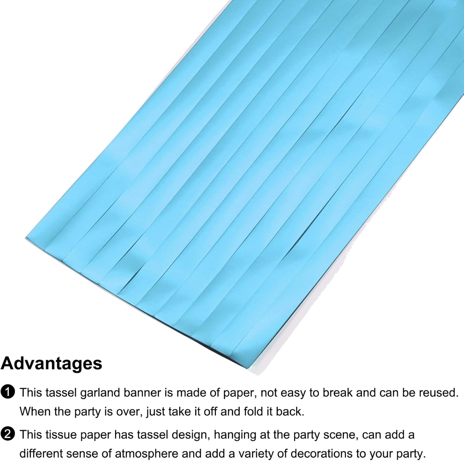 MECCANIXITY 20 guirnaldas de borlas azul oscuro y naranja con cuerda de papel de seda, borlas de fiesta, kits de bricolaje para decoración de bodas,