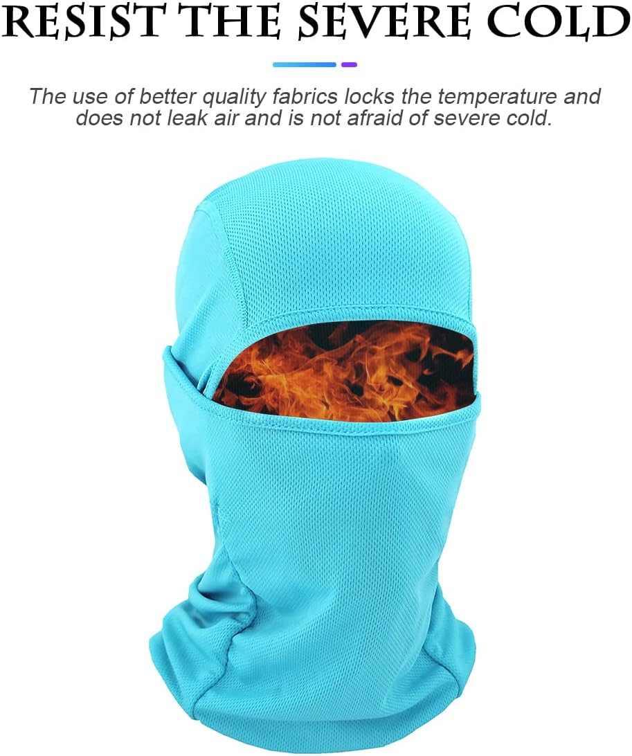 Pasamontañas, máscara facial completa de invierno para hombres y mujeres, esquí, snowboard, motocicleta, protección UV (azul)