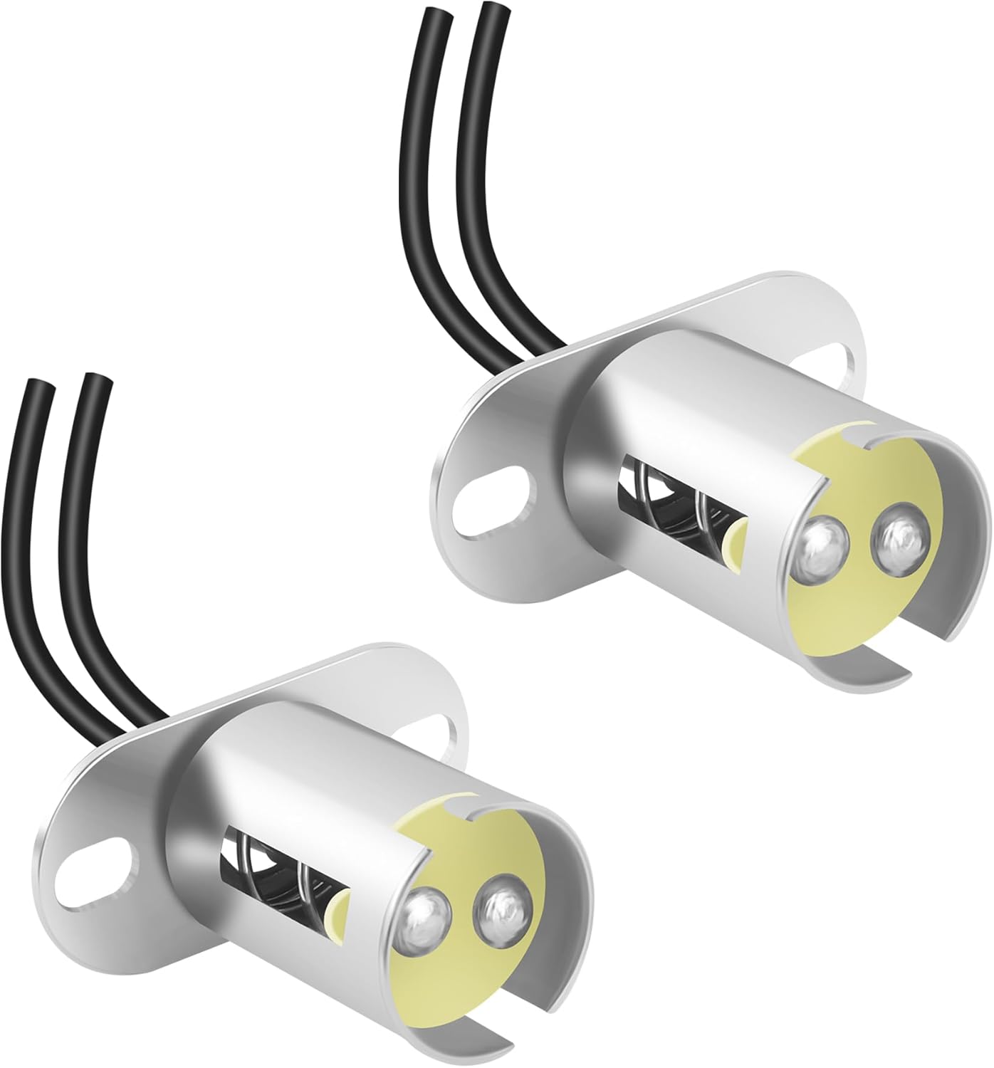 BAY15D – Adaptador de bombilla 1157 con 2 conectores de cable, enchufe de bombilla LED 1157 para intermitente, luz de freno, luces traseras de coche