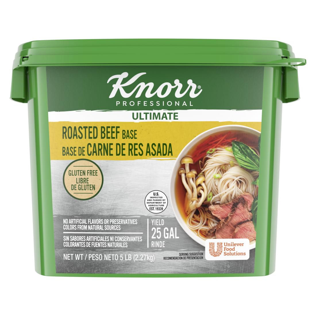 Knorr Professional Ultimate – Base de pasta de res sin gluten, sin sabores ni conservantes artificiales, sin MSG añadido, colores de fuentes