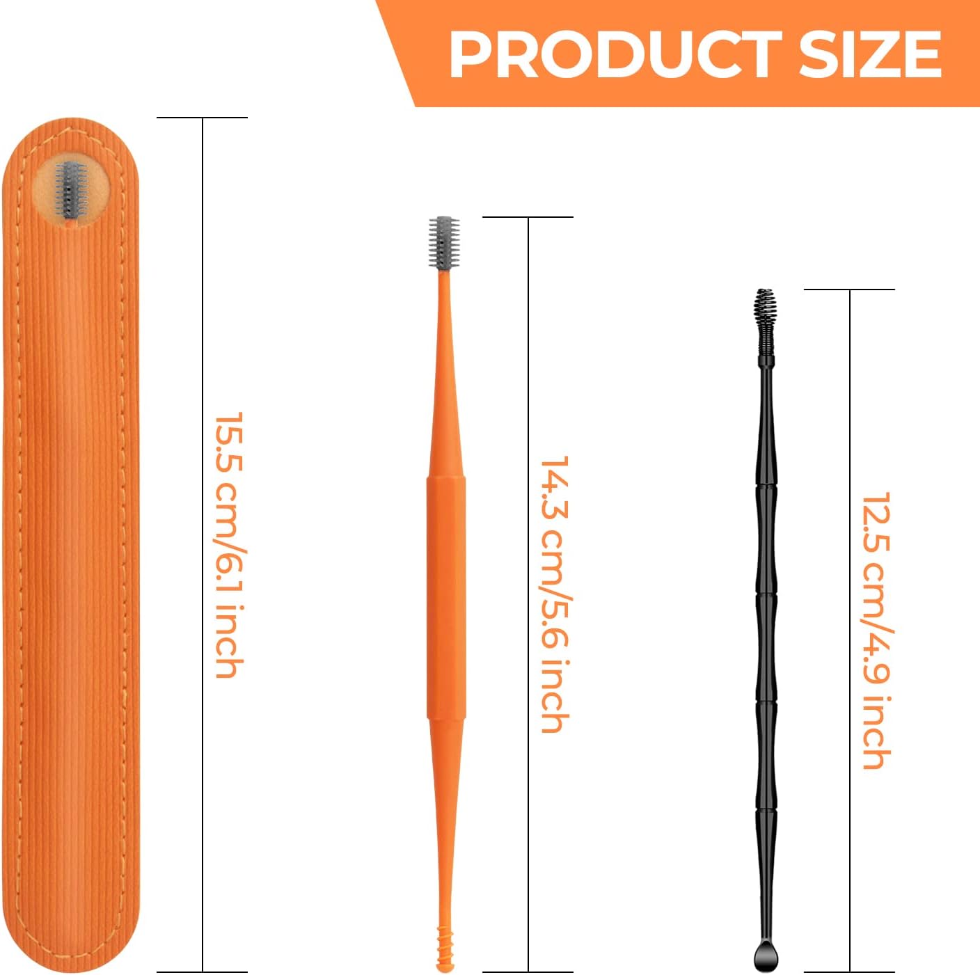 Q Grips Kit de eliminación de cera de oídos, limpiador de orejas, juego de 2 piezas de herramientas para quitar oídos, reutilizable de silicona