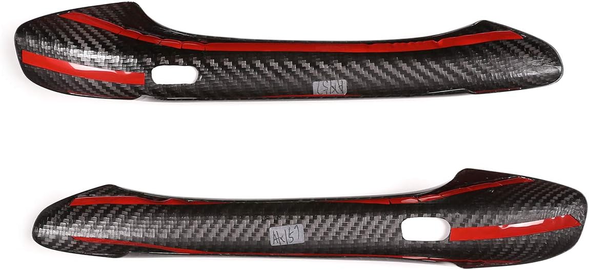 100% fibra de carbono real manija de puerta de coche cubierta ajuste 2 piezas para Porsche 718 911 2016-2020 Auto Exterior Accesorios (con agujeros)