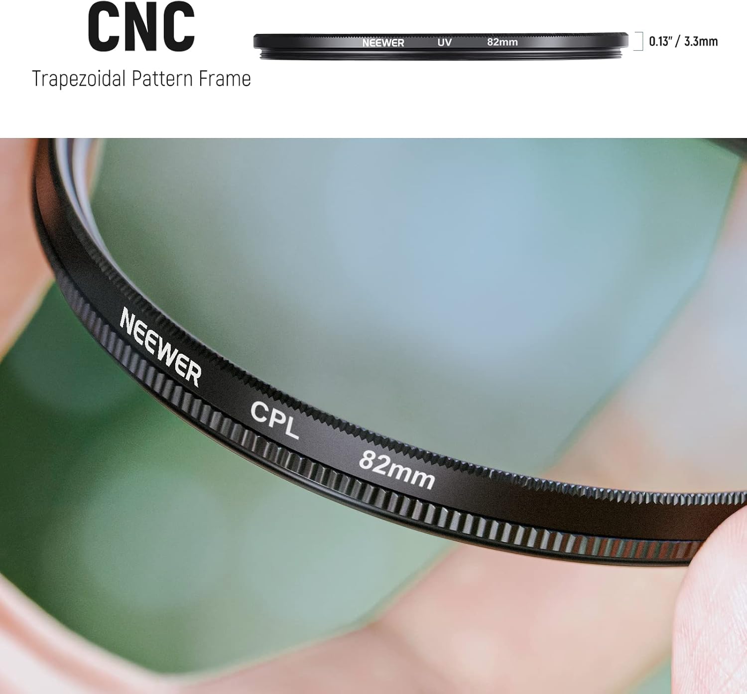 NEEWER Paquete de filtros ND de 3.228 in y accesorios para lentes, ND2 ND4 ND8 UV FLD CPL Kit de filtro con tapa de lente