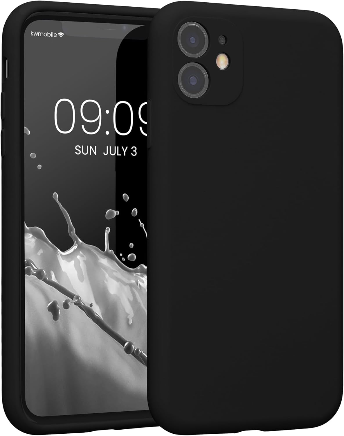 kwmobile Funda compatible con Apple iPhone 11 – Funda delgada de silicona TPU – Acabado suave al tacto – Negro