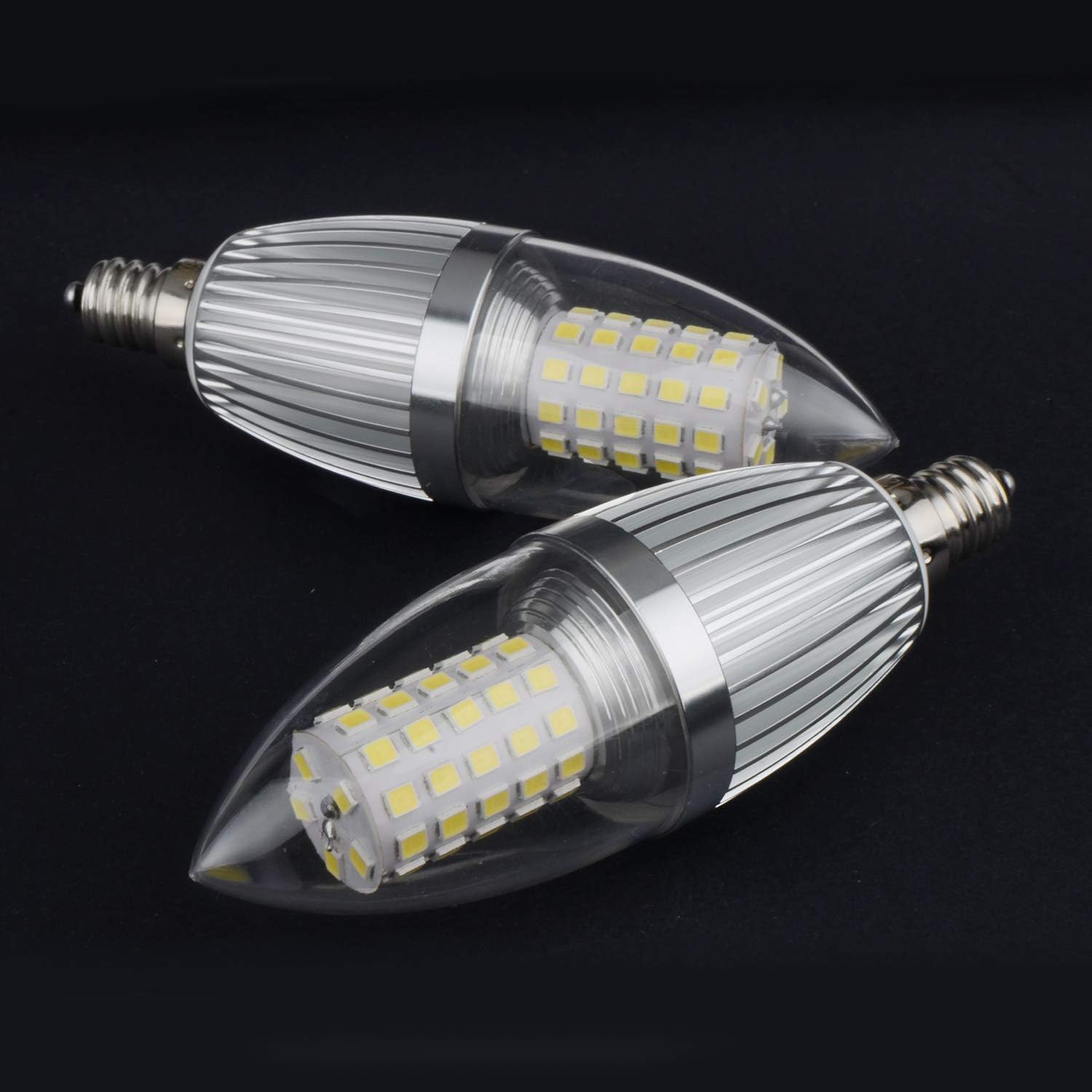 Bombilla LED para candelabro, no regulable, equivalente a 100 vatios, bombillas LED de vela de 12 W, luz blanca diurna 6000 K, 120 V, 1200 lúmenes,