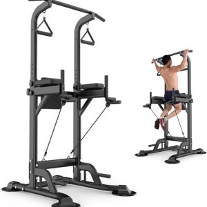 Power Tower – Estación de dominadas y inmersión multifunción para entrenamiento de fuerza en el hogar, estación de entrenamiento de fitness, altura Power Tower – Estación de dominadas y inmersión multifunción para entrenamiento de fuerza en el hogar, estación de entrenamiento de fitness, altura