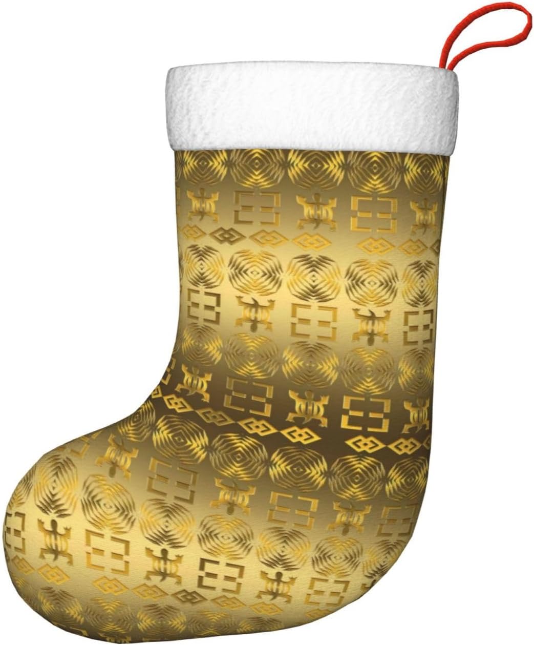 Calcetines de Navidad, patrón étnico africano con símbolos Adinkra, medias de Navidad grandes, medias colgantes de Navidad para Navidad, vacaciones,