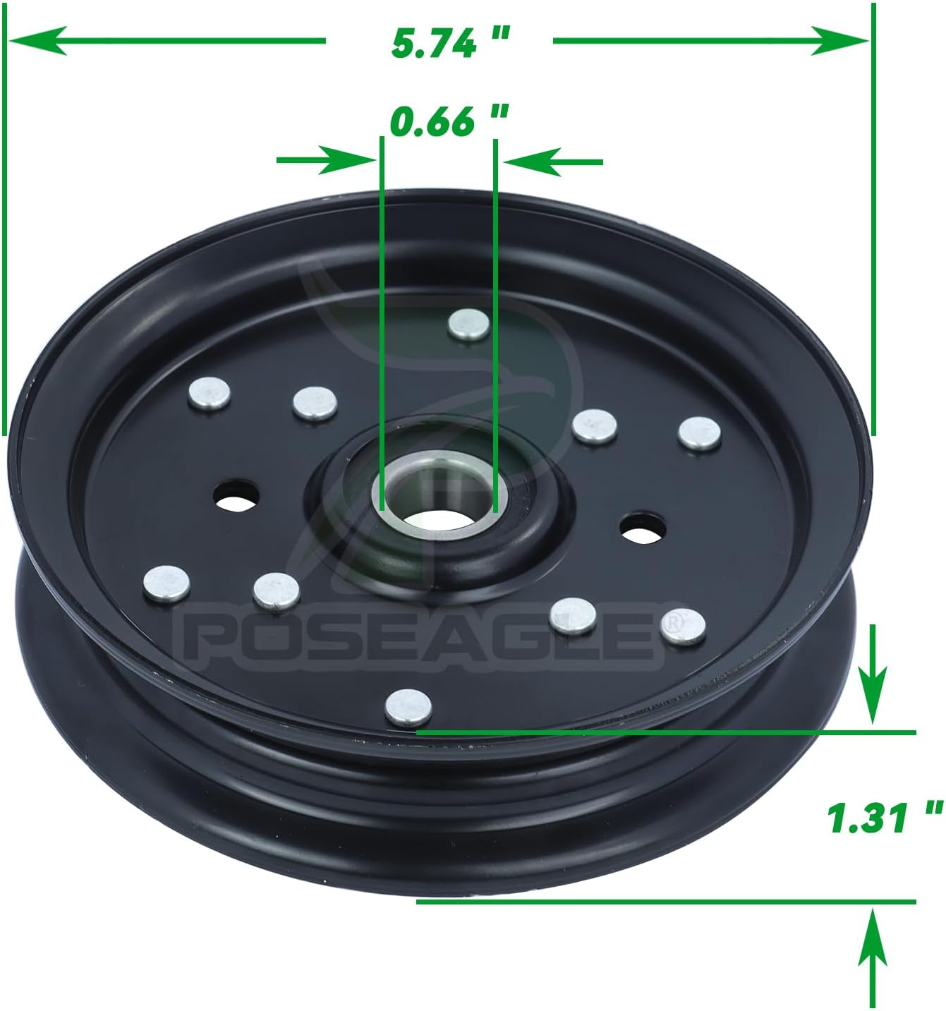 1-613098 Polea tensora reemplaza eXmarkToro 1-613098, 1613098, E613098, Hustler 781856, John Deere TCA20092, TCA19779, Oregon 78-022, 78-006