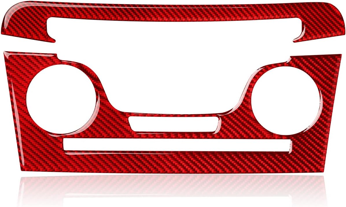 BRMYL Coche aire acondicionado interruptor de volumen central control calcomanías para 2011 2012 2013 2014 Dodge cargador accesorios fibra carbono
