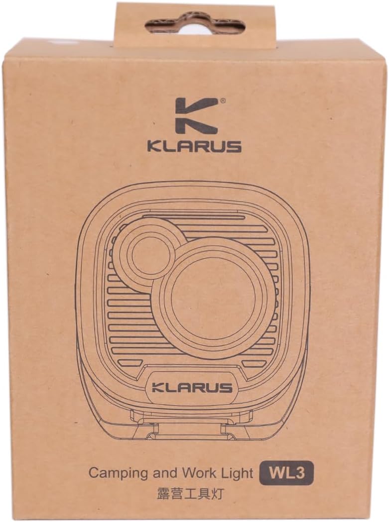 klarus WL3 – Luz de trabajo magnética para campamento, 1500 lúmenes altos, 13500 mAh de alta capacidad, 6 modos de luz, luces LED portátiles