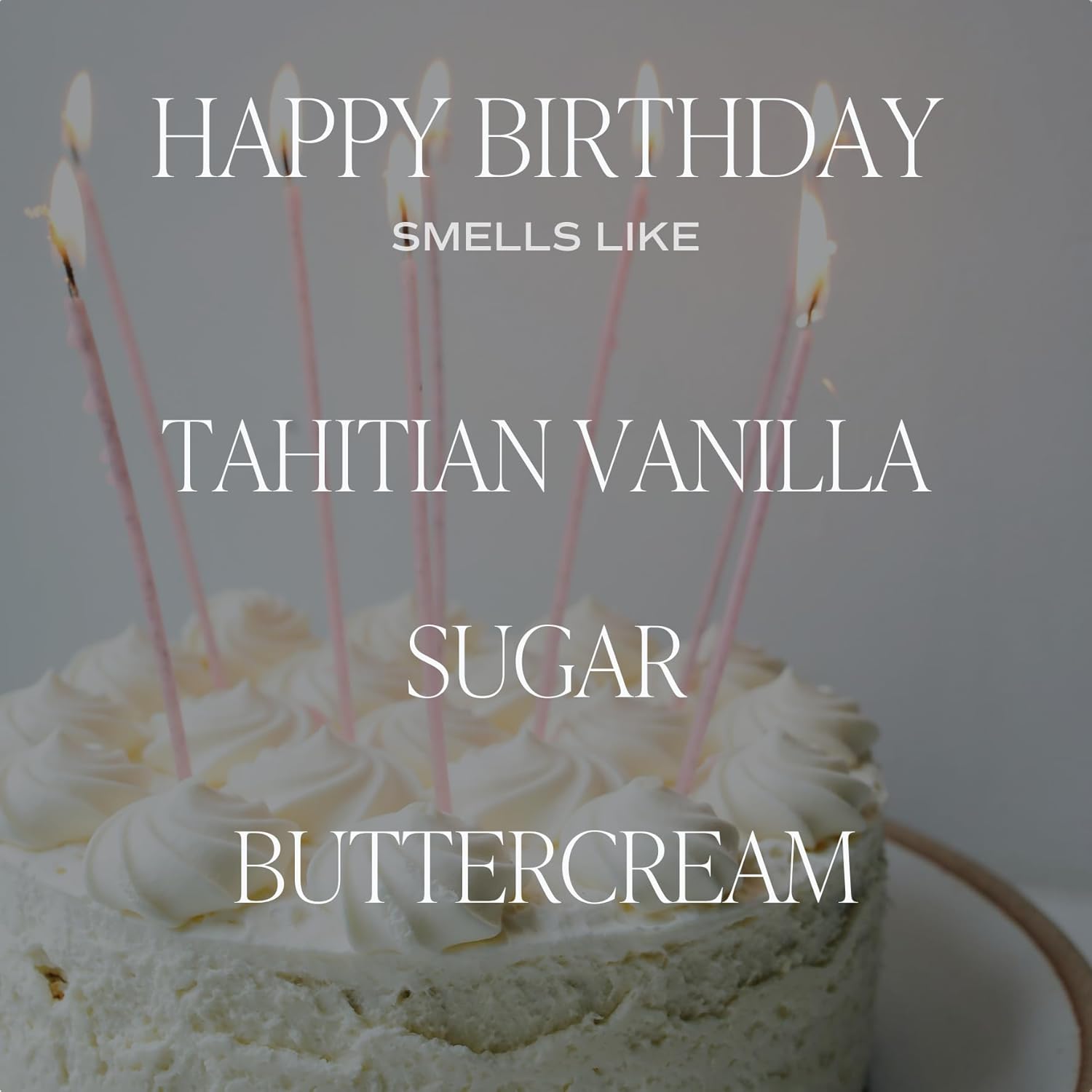 Sweet Water Decor, Vela de feliz cumpleaños, vela de cera de soja perfumada dulce de vainilla, azúcar y crema de mantequilla para el hogar, tarro