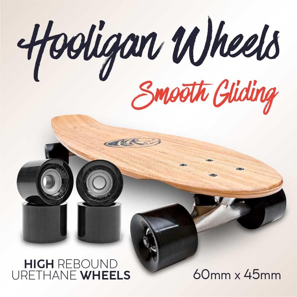 White Wave Patineta larga de bambú. Tabla larga Cruiser Drop Deck para crucero, tallado y diversión de estilo libre, ideal para ciclistas