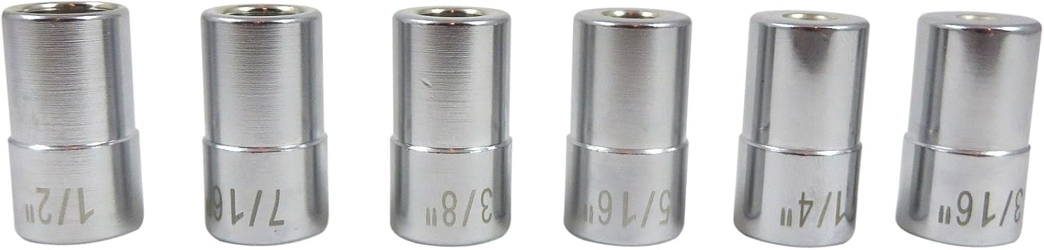 Kit de guía de taladro con 6 bujes de 316″, 14″, 516″, 38″, 716″ y 12″