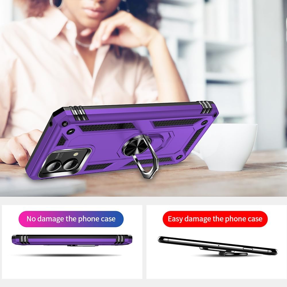 Funda para Moto G Stylus 5G 2023, Motorola G Stylus 5G 2023 con protector de pantalla HD, fundas protectoras de grado militar con anillo para Moto G