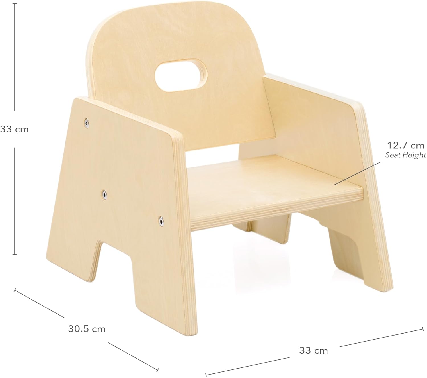 Guidecraft Sillas apilables de madera para niños pequeños (juego de 2) altura del asiento de 5 pulgadas  Silla preescolar fácil de apilar  Madera