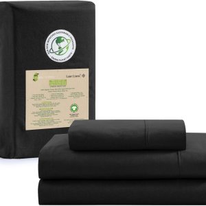 LANE LINEN – Juego de sábanas tamaño individual de 3 piezas, 100 % algodón orgánico puro tejido de percal de fibras largas, para colchones de hasta LANE LINEN – Juego de sábanas tamaño individual de 3 piezas, 100 % algodón orgánico puro tejido de percal de fibras largas, para colchones de hasta