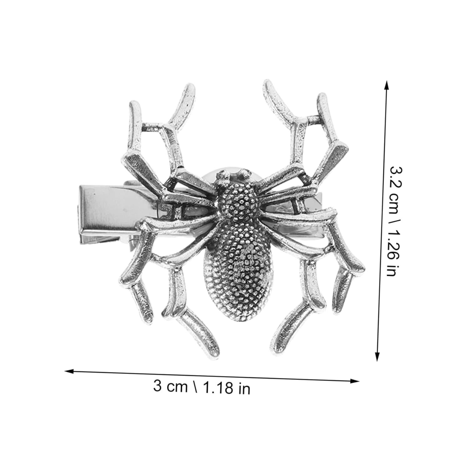 NOLITOY 4 pinzas para el pelo de araña oscura, diadema de araña, pinzas de metal para el cabello para mujeres, horquilla de Halloween, pinzas para