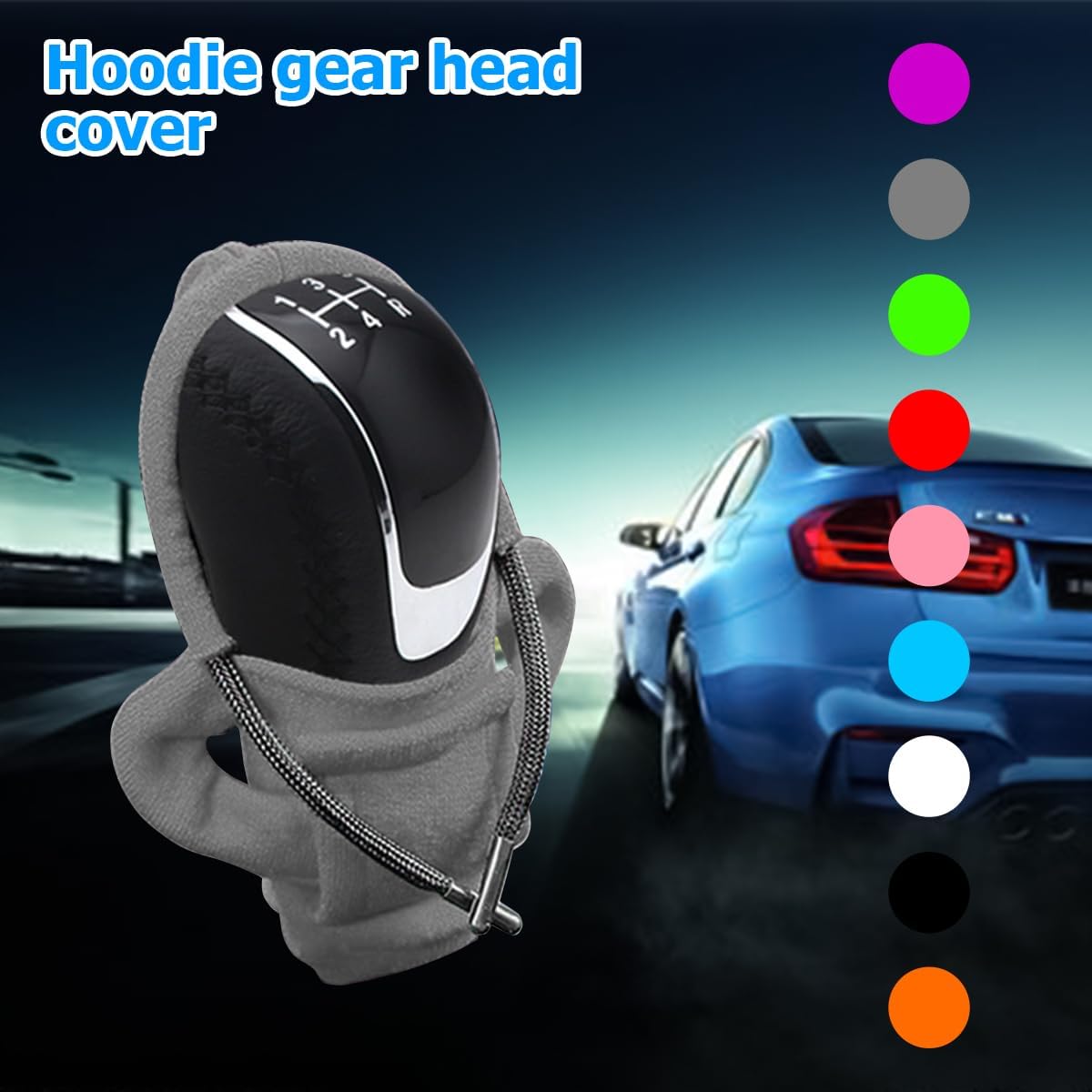 Funda para pomo de palanca de cambios de automóvil, suéter de moda y diseño de camisa con capucha, bonitos accesorios interiores automotrices,