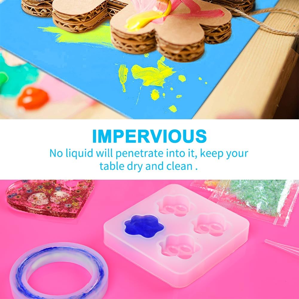 IKOCO – Paquete de 3 tapetes de silicona para manualidades, 15.7 x 11.8 pulgadas, tapetes de silicona a granel antideslizantes y antiadherentes para