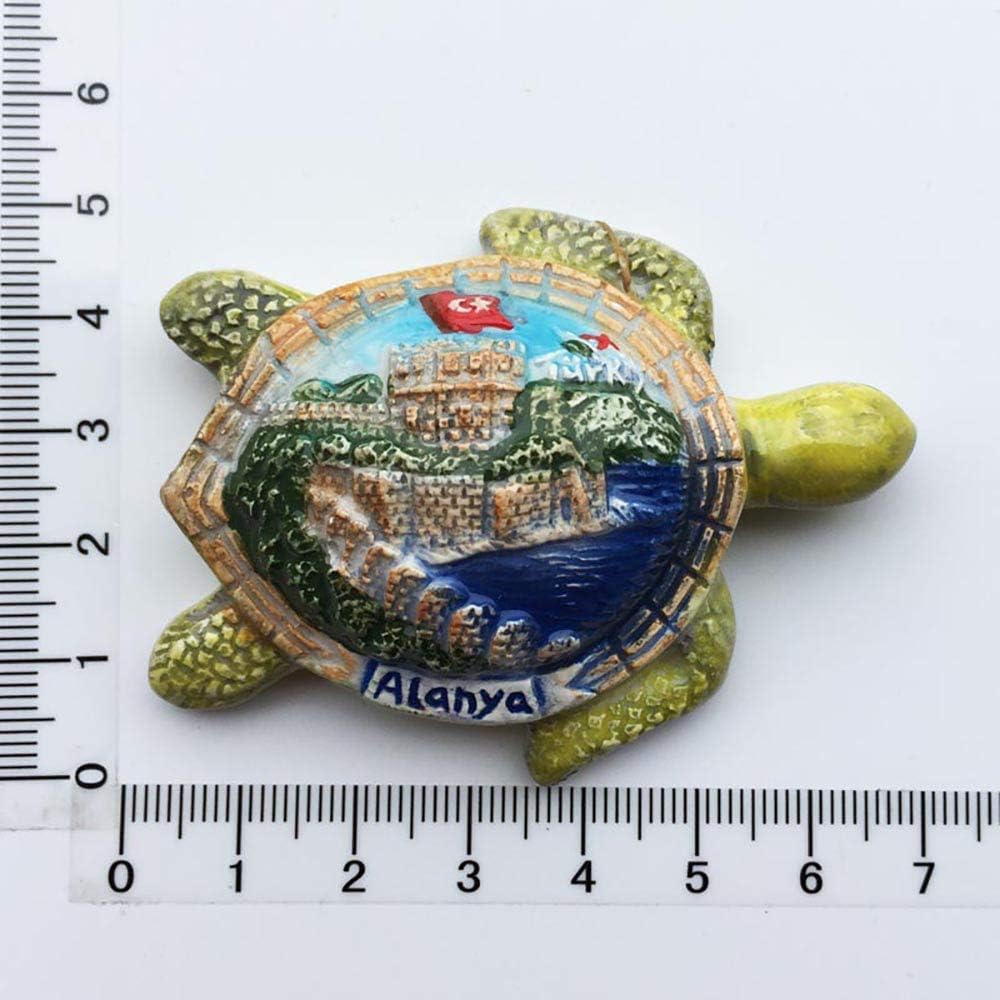 3D tortuga Alanya pavo refrigerador imán nevera recuerdos turísticos cerámica artesanía pegatinas magnéticas hogar cocina decoración viaje regalo