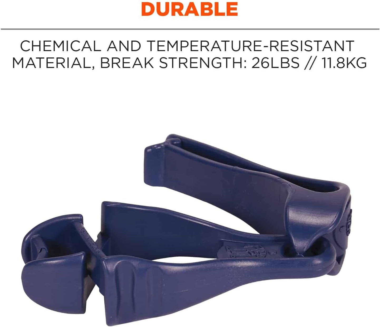 Ergodyne Squids 3405MD – Pinza para guante detectable de metal con soporte para cinturón, azul profundo, 1 unidad (paquete de 1)