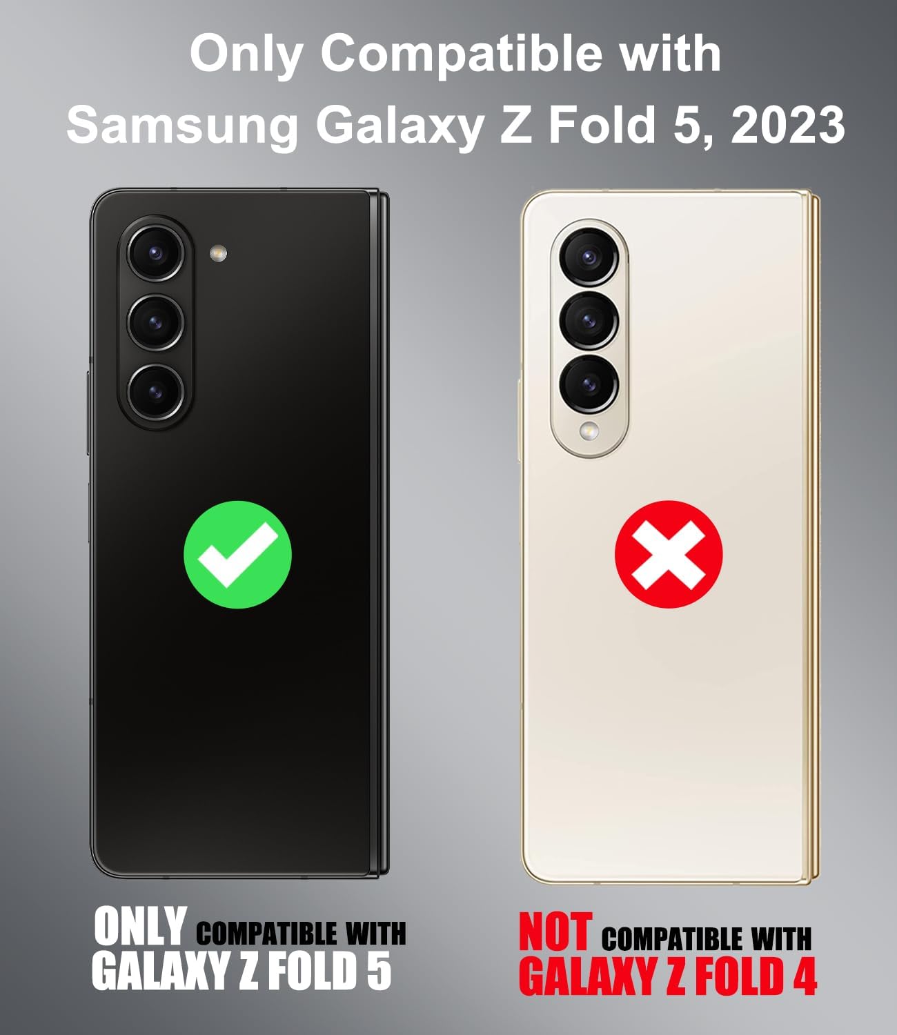 Funda para Samsung Galaxy Z Fold 5 con tarjetero y cubierta para cámara deslizante, protector de pantalla integrado y protección de bisagra, funda
