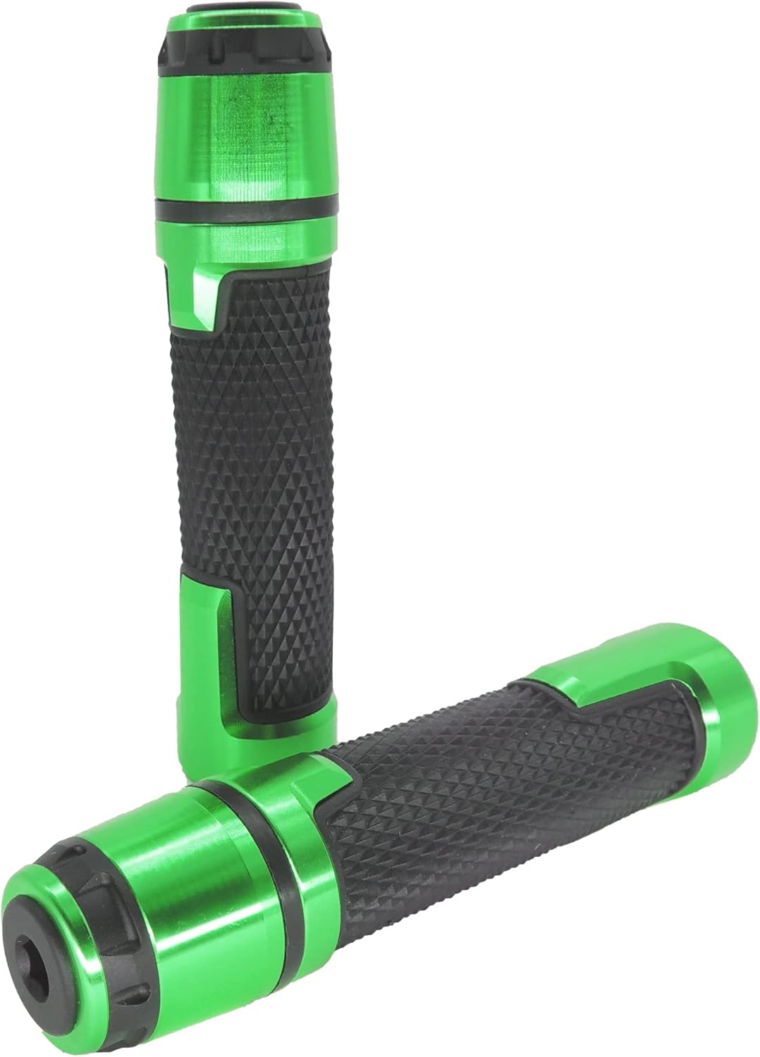 HiSport Agarres universales para manillar de motocicleta, 78 pulgadas, 0.866 in, de goma de aluminio, antideslizantes, para bicicleta (verde)