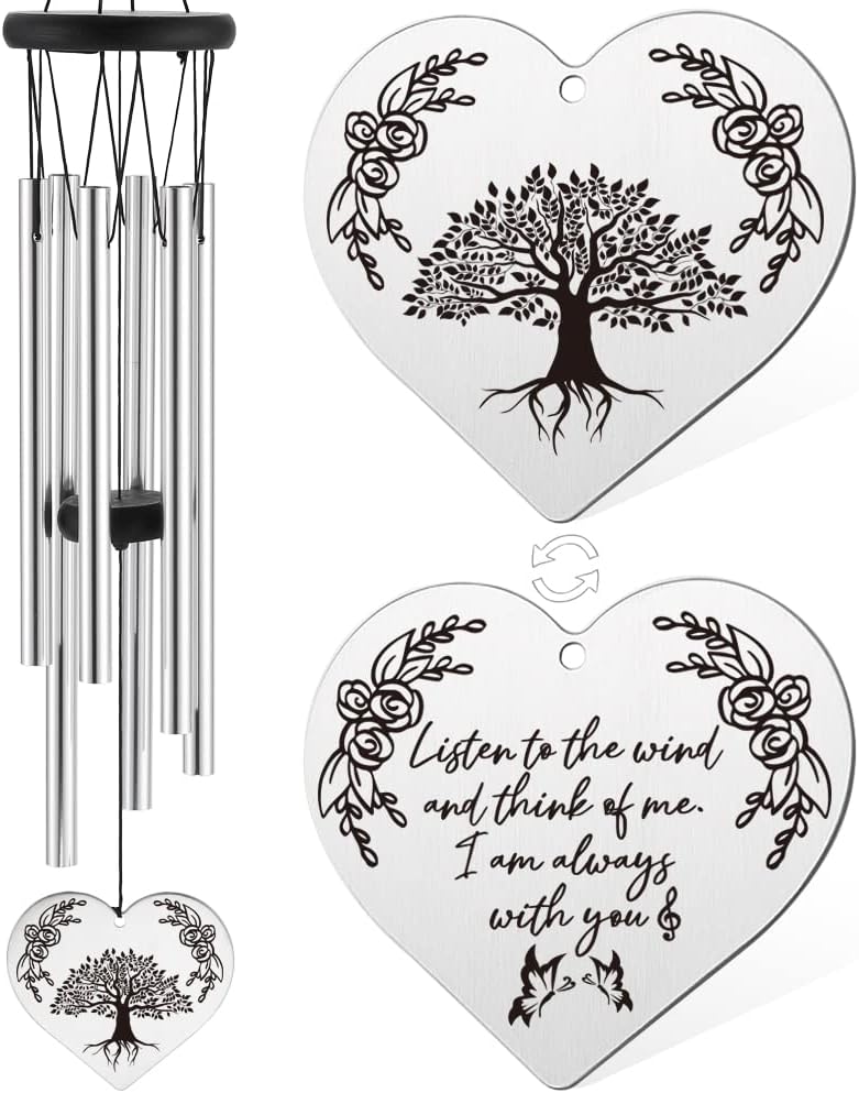 Campanillas de viento conmemorativas para la pérdida de un ser querido, regalos de condolencias por pérdida de madre, padre, hijo, duelo para