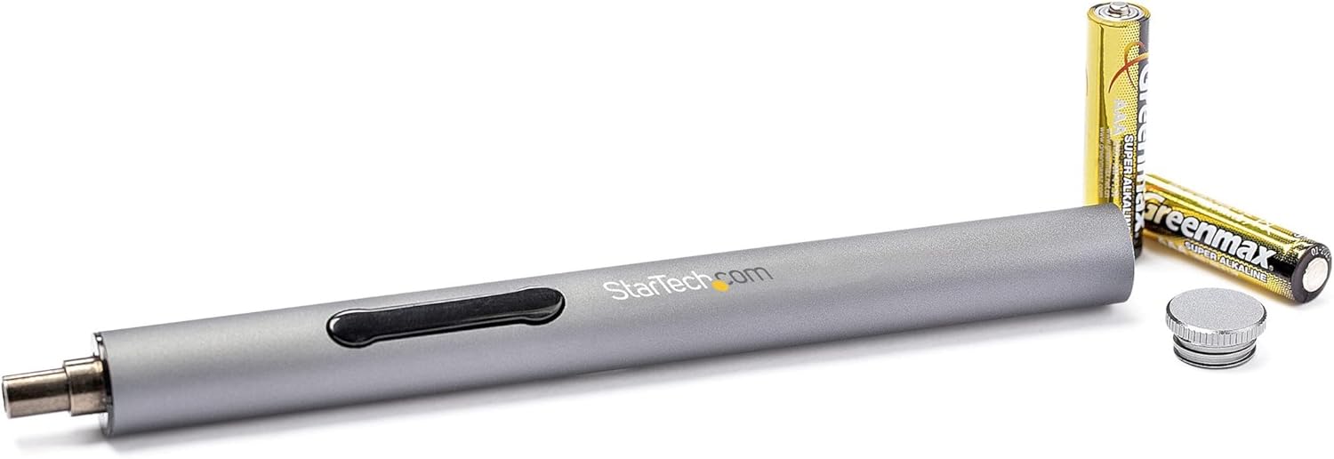 StarTech.com Juego de destornilladores eléctricos de precisión de 55 bits, kit de destornillador de puntas inalámbrico portátil con batería para