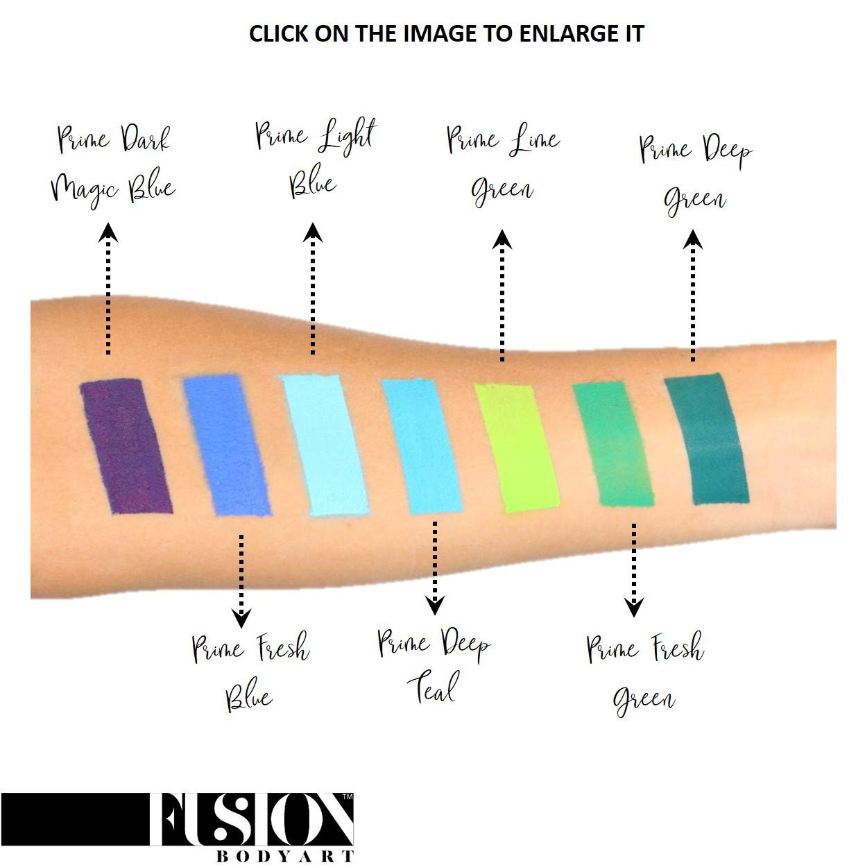 Fusion Body Art Pintura facial profesional  Prime Fresh Blue (1.26 onzas), suministros de pintura facial y corporal activada por agua, calidad