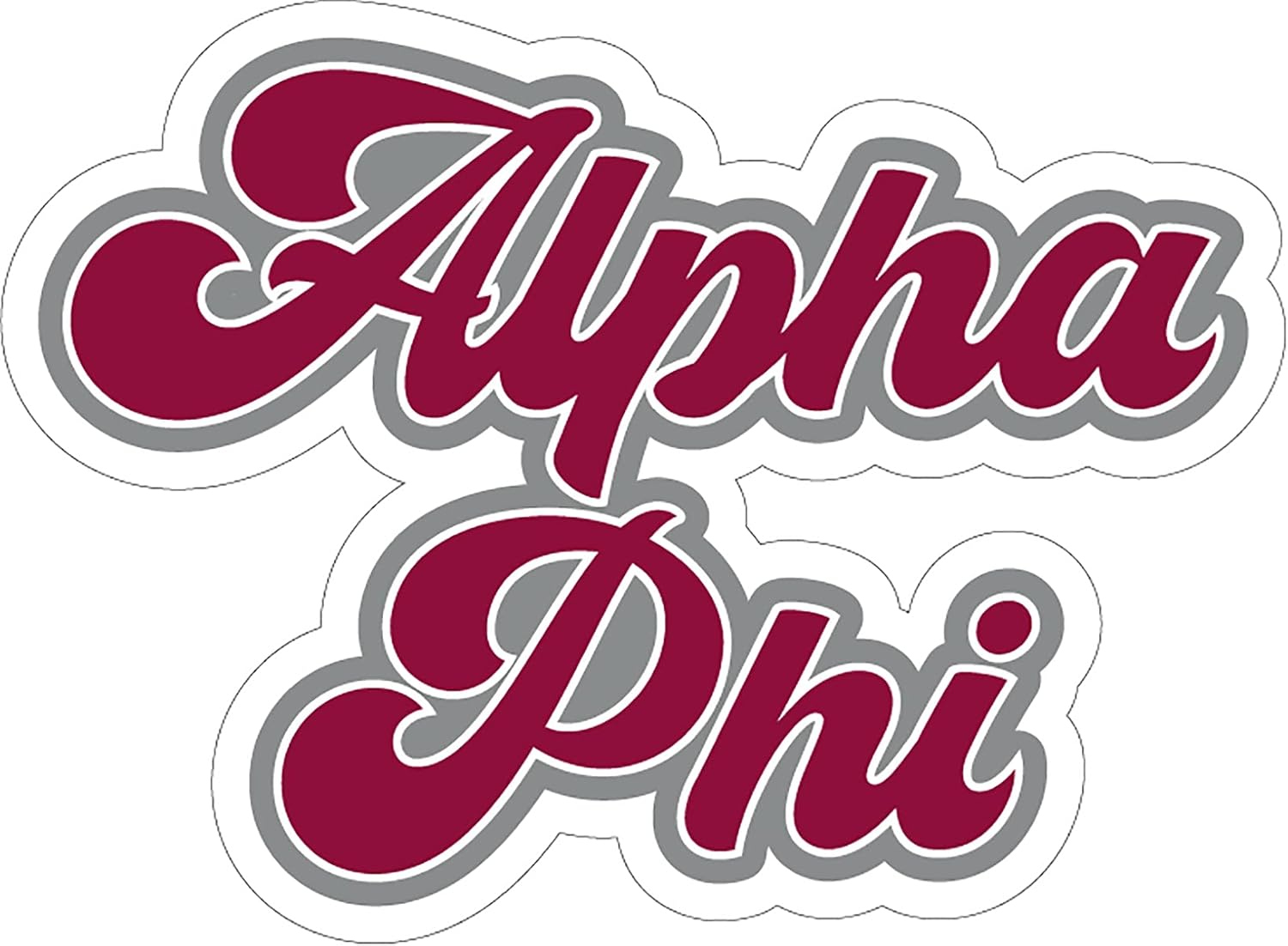 Alpha Phi – Juego de 2 imanes para coche de Sorority Retro Sorority (extraíbles, sin residuos)