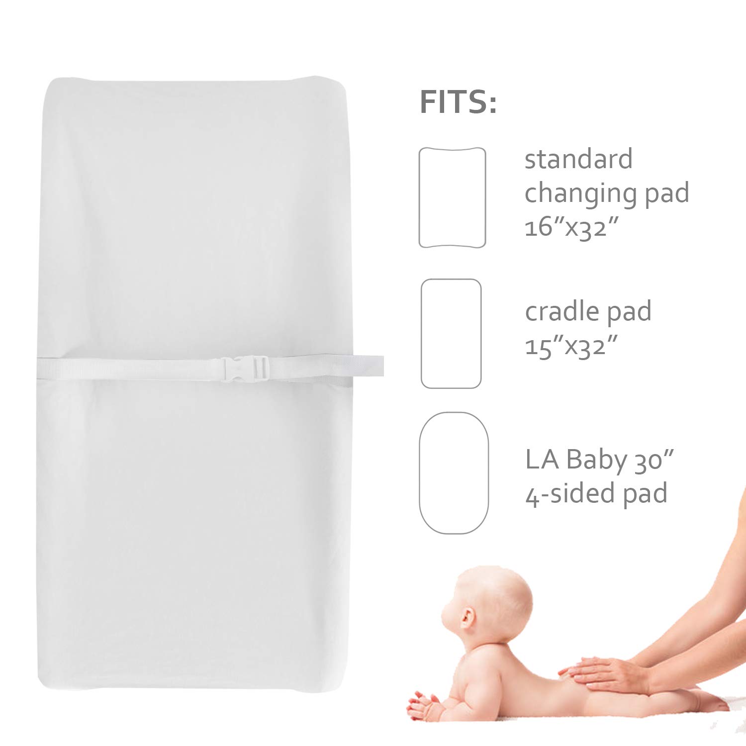 Funda de algodón para cambiador, paquete de 2 unidades, para niños y niñas, funda para cambiador, unisex, suave y transpirable, de 16 x 32 pulgadas,