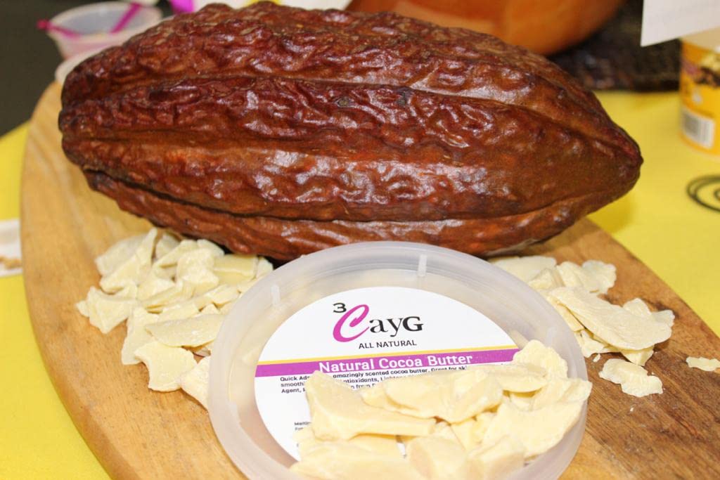 3CayG Manteca de cacao natural de 1 libra, sin refinar, hidratante y acondicionador para el cabello de lujo para la piel