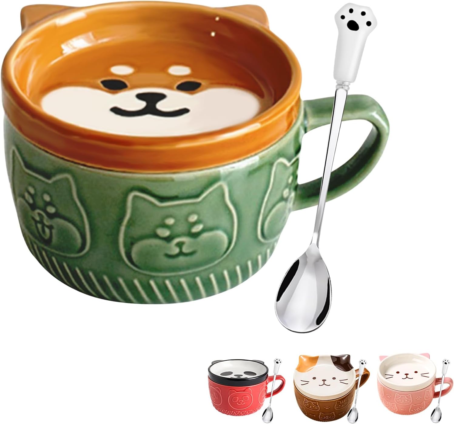 Regalos para mujeres, tazas de café Kawaii con tapas, regalos de cumpleaños de Navidad para niñas, amigos, niños, hombres, esposa, mamá, abuela,