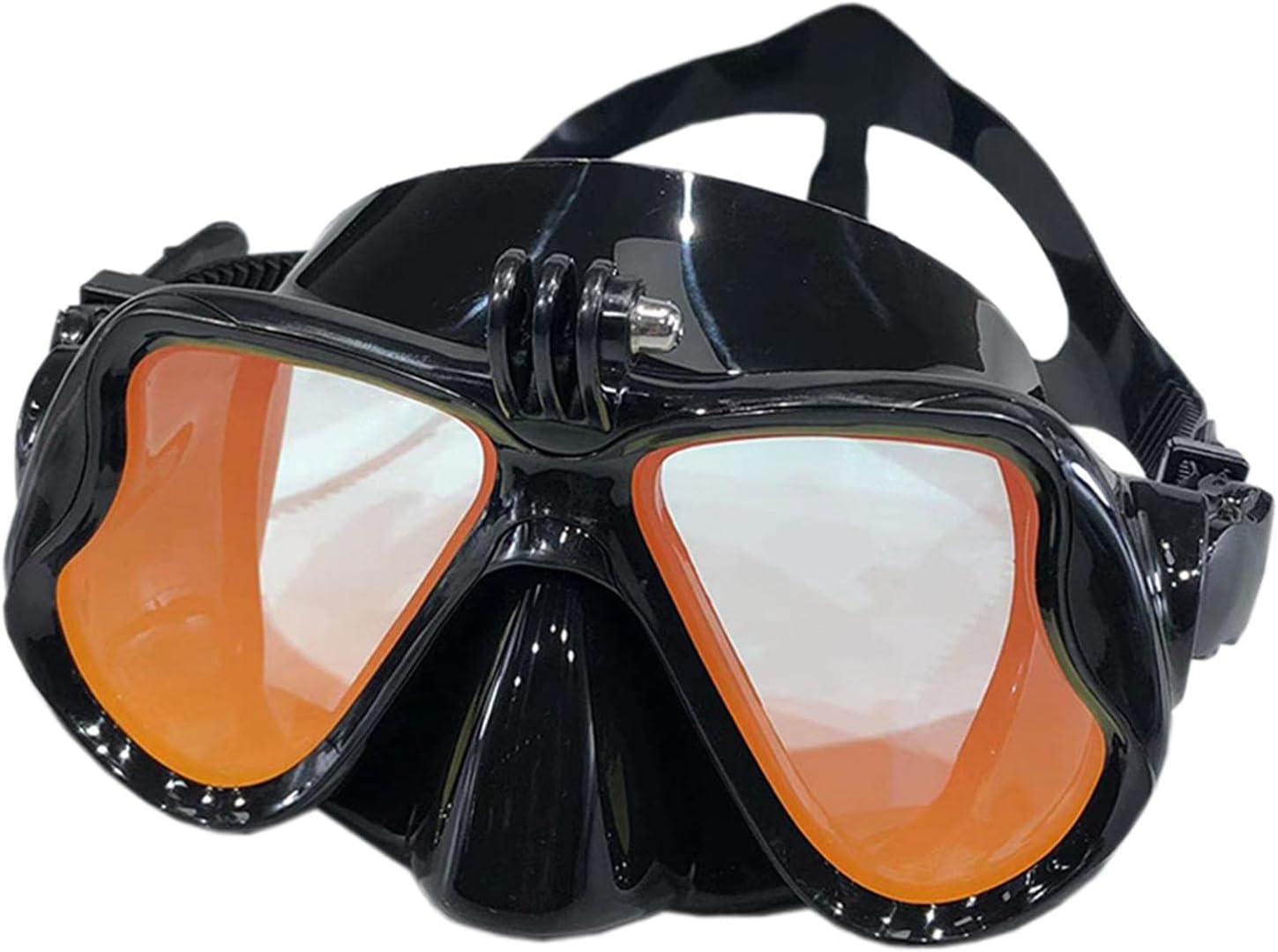 Máscara de buceo unisex Gafas de natación con soporte para cámara, gafas de natación de silicona para buceo libre, suministros de esnórquel, equipo