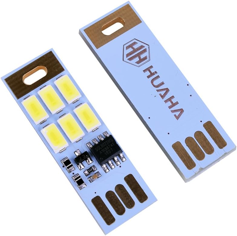 HUAHA 10 mini luces LED USB con 6 llaveros con interruptor de atenuación sin electrodos táctil inteligente para laptop, iluminación de seguridad de