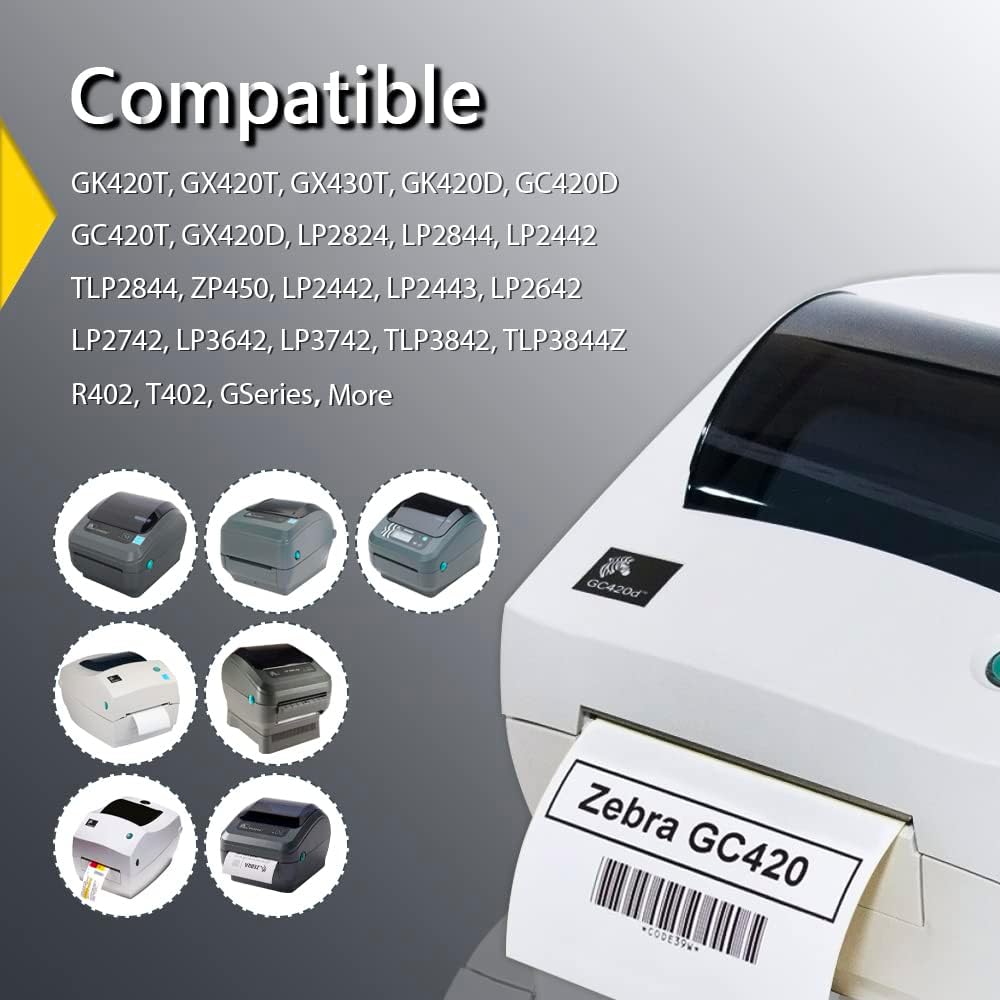 BETCKEY – Etiquetas de código de barras y direcciones UPC de 1.25″ x 1″ (32 mm x 25 mm) compatibles con impresoras de etiquetas Zebra & More,