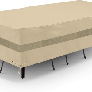 SunPatio Funda rectangular para mesa y sillas de patio, resistente al agua, juego de muebles de exterior para comedor, resistente a la intemperie, SunPatio Funda rectangular para mesa y sillas de patio, resistente al agua, juego de muebles de exterior para comedor, resistente a la intemperie,