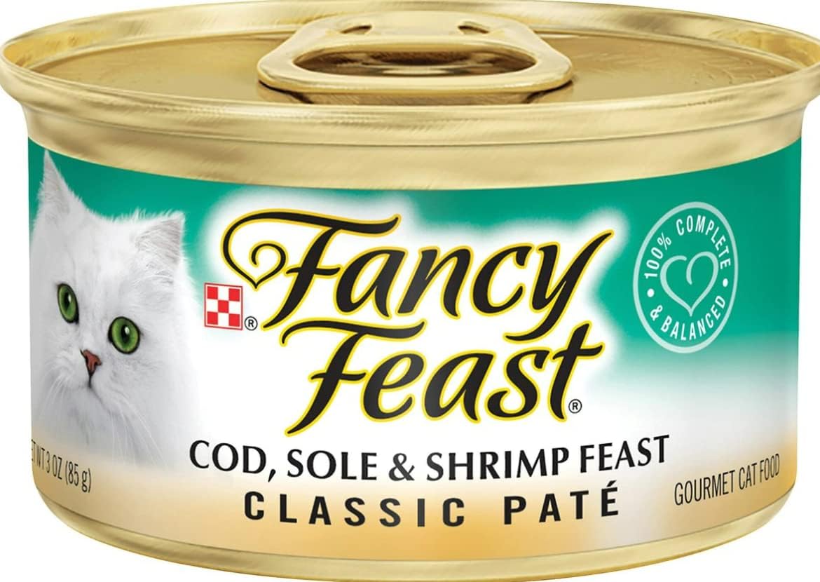 Fancy Feast Classic – Paquete variado de alimentos enlatados húmedos para gatos, sin granos, paquete variado de 6 sabores, 3 onzas cada uno, paquete