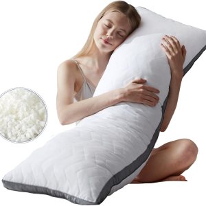 DOWNCOOL Almohada corporal acolchada de espuma viscoelástica, almohadas grandes de cuerpo completo para adultos, almohadas suaves y largas para DOWNCOOL Almohada corporal acolchada de espuma viscoelástica, almohadas grandes de cuerpo completo para adultos, almohadas suaves y largas para