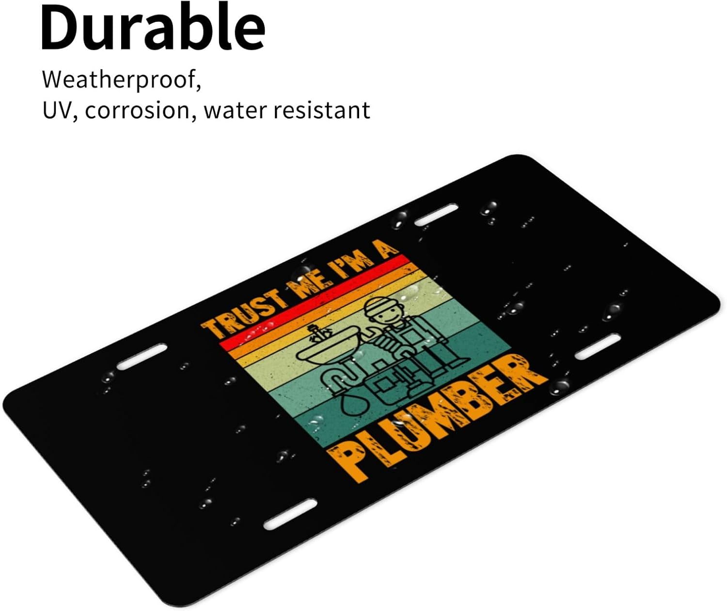 Trust Me I m A Plumber – Cubierta para placa de matrícula de automóvil, versión gruesa de la cubierta decorativa para placa delantera de automóvil,