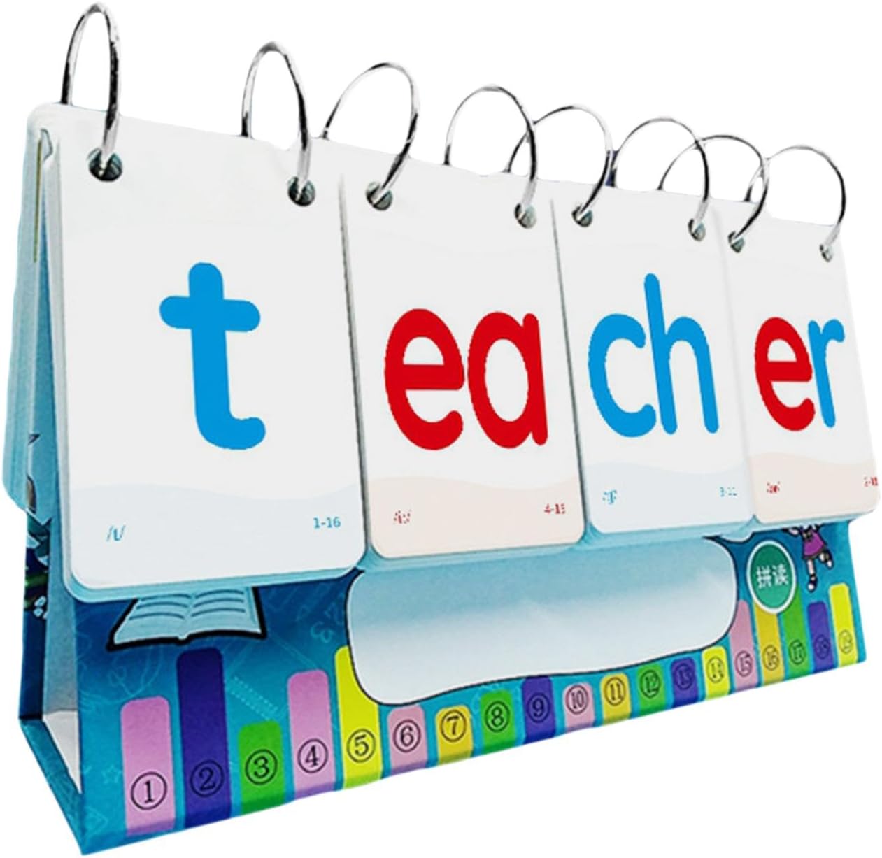 Palabras Tarjetas de memoria para niños pequeños Phonics Alphabet Flashcards Inglés Tarjeta de fonética Calendario de escritorio
