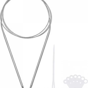 uxcell Kit de agujas de tejer circulares, 47.24 pulgadas de largo, 0.142 in de diámetro, aguja de suéter redonda de acero inoxidable para proyectos uxcell Kit de agujas de tejer circulares, 47.24 pulgadas de largo, 0.142 in de diámetro, aguja de suéter redonda de acero inoxidable para proyectos