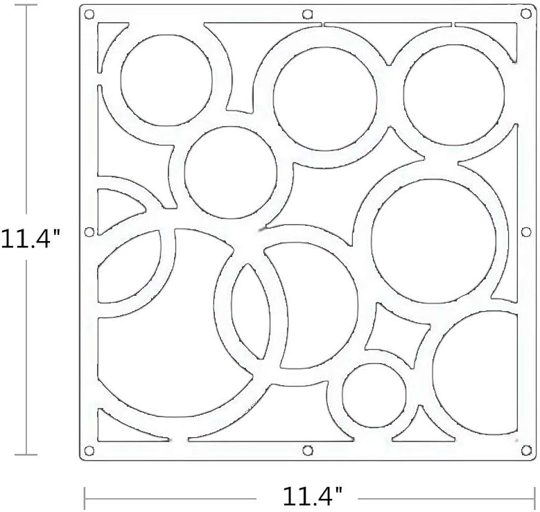 YIZUNNU – Juego de 12 paneles colgantes para división del hogar, decoración de bricolaje, de 11.4 pulgadas, color blanco