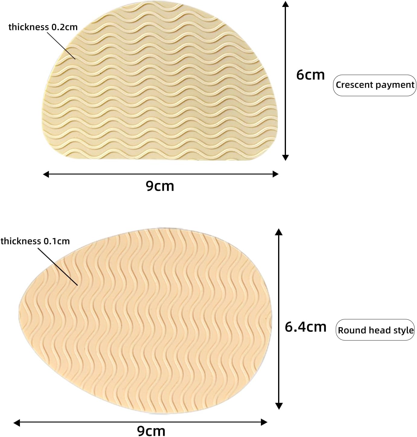 2 pares de almohadillas antideslizantes para zapatos, protectores adhesivos de suela de zapatos, agarre de gel de silicona en la parte inferior de