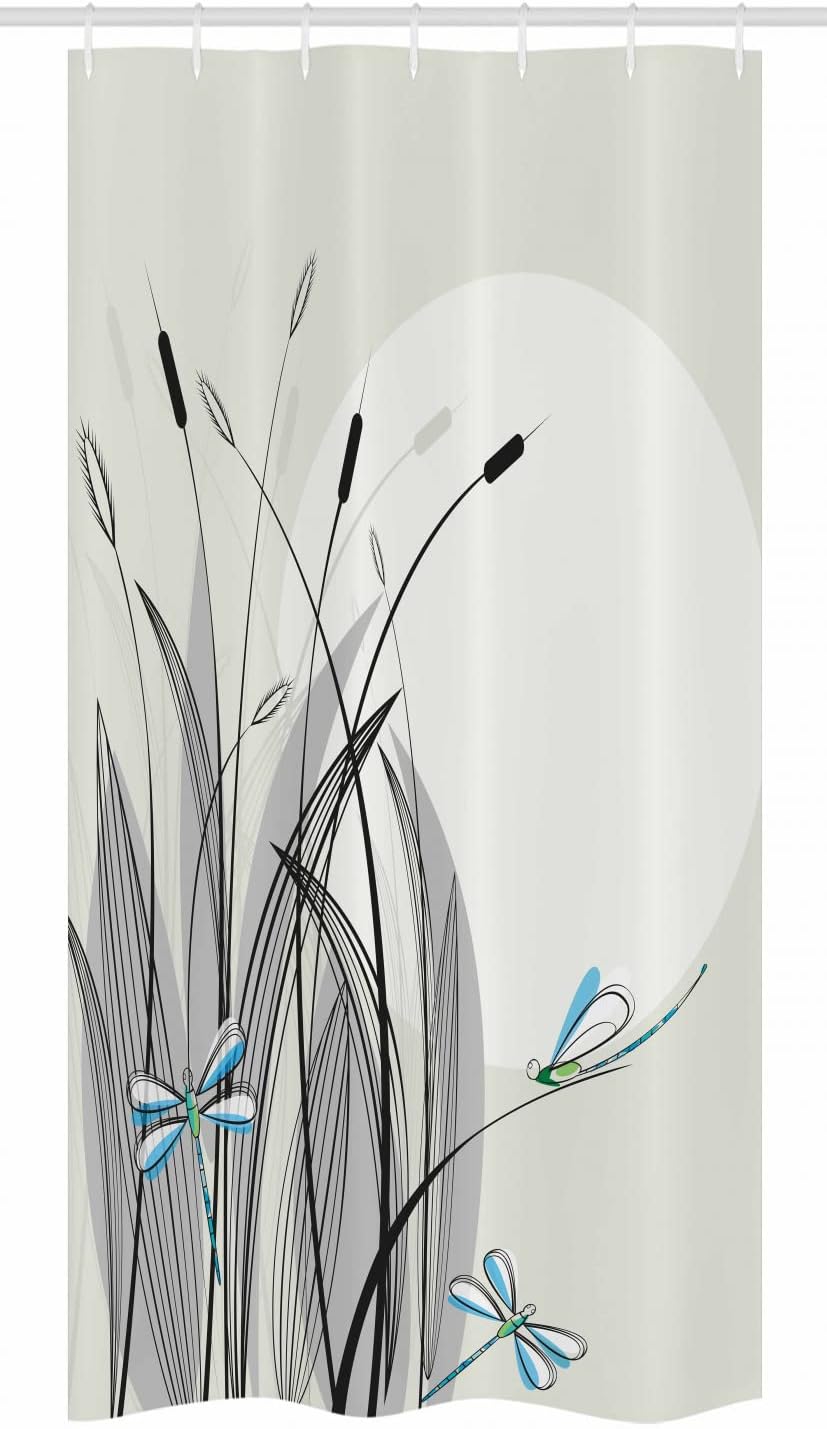 Lunarable Octopus Stall – Cortina de ducha con gráfica de puipo Kraken, tema náutico, set para cuarto de baño de decoración con ganchos, Tela, Beige