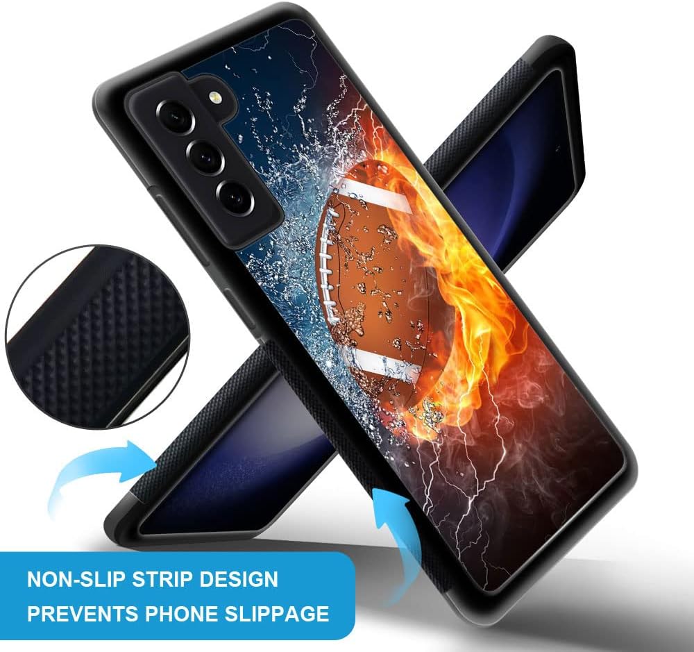 Funda para Samsung Galaxy A14 5G, diseño de patrón de lujo, a prueba de golpes, funda resistente para hombre y mujer-Rugby American Football on