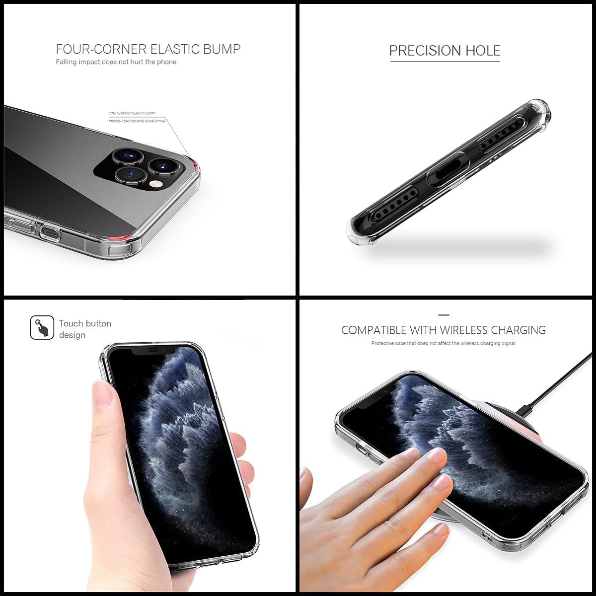 Funda para teléfono Tiger Accessories Funda a prueba de golpes compatible con iPhone 14 13 Pro Max 12 11 X Xs Xr 8 7 6 6s Mini Plus Galaxy S9 S10