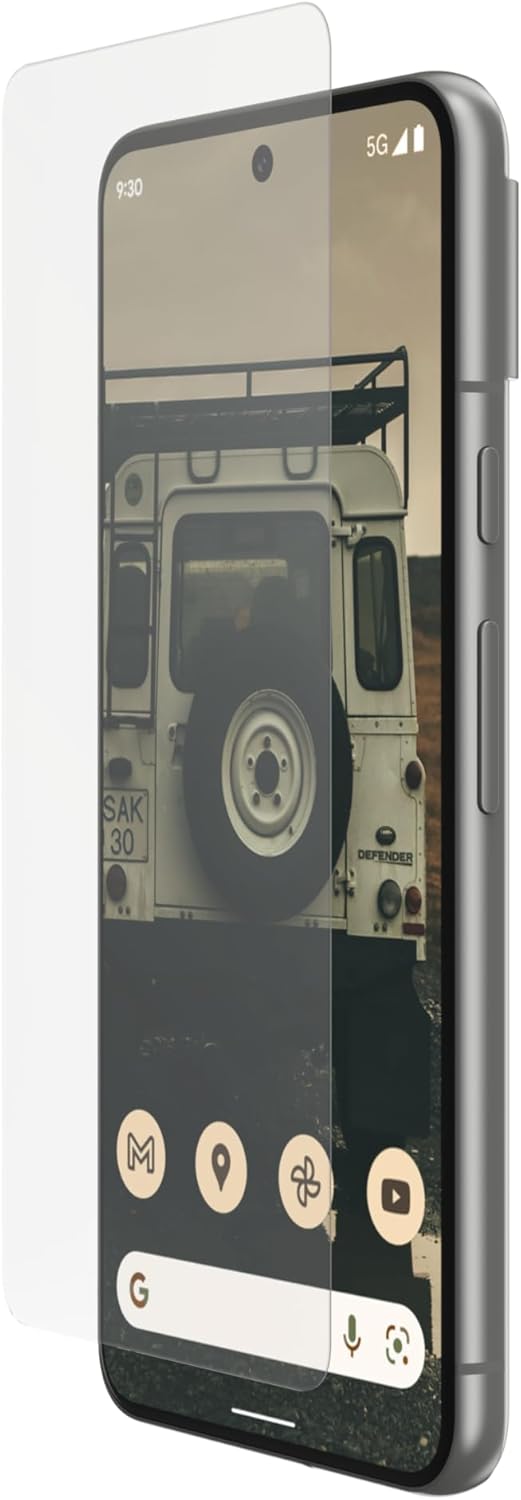 URBAN ARMOR GEAR UAG Hecho para Google Pixel 8 Glass Shield Plus Protector de pantalla transparentenegro, Premium Doble 9H reforzado vidrio templado
